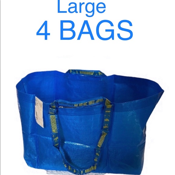 Handbags - IKEA Large Tote Shopping Bag Lot Set of 4 New
